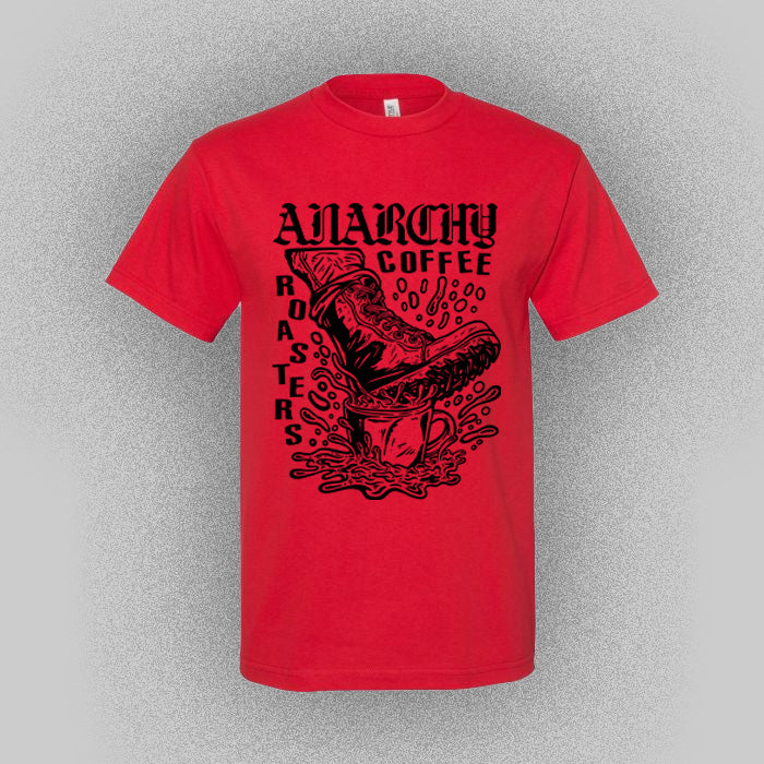 Anarchy Coffee Give em the Boot! Tee - Anarchy Coffee Roasters