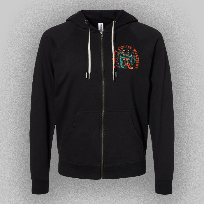 Anarchy Roasters Skating Mug Zip-Up Hoodie - Anarchy Coffee Roasters