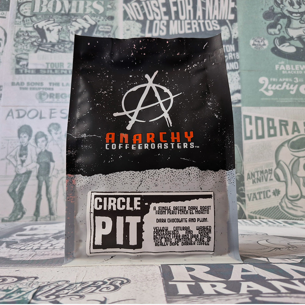 Circle Pit - Organic Peru Dark Roast Coffee - Anarchy Coffee Roasters