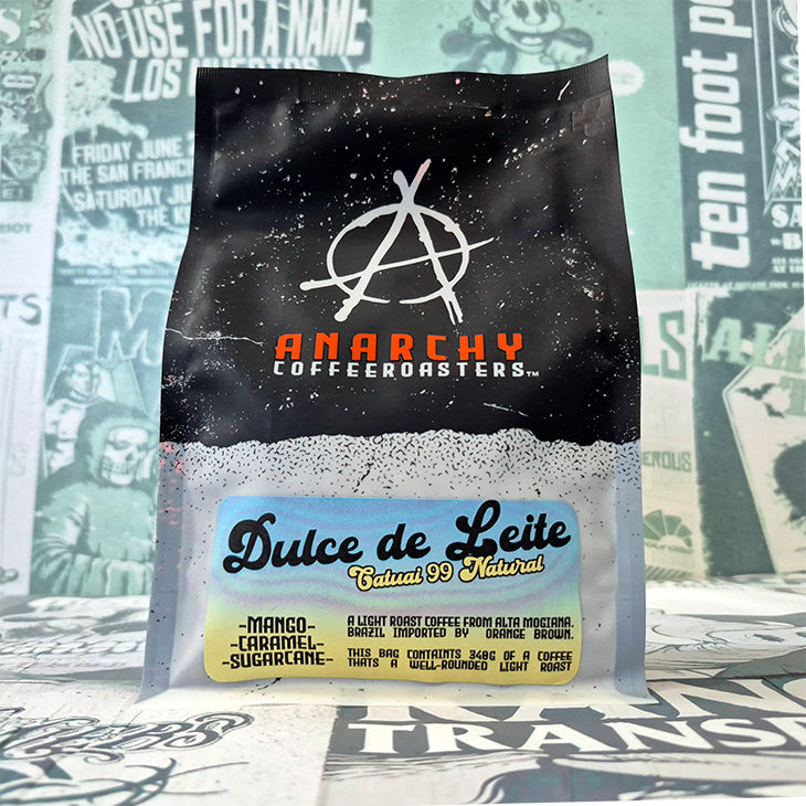 Anarchy Coffee Roasters Brazilian Coffee Light Roast tates like mango, caramel, and sugarcane